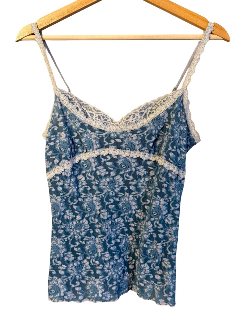 Hanky Panky Womens Y2K Stretch Lace Cami Tank Tope Size M Coquette Fairy Cottage
